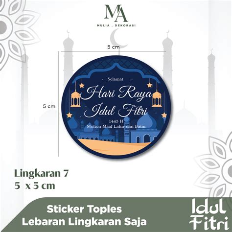 Jual Sticker Toples Kue Lebaran Bulat Pcs Label Segel Kemasan Edisi