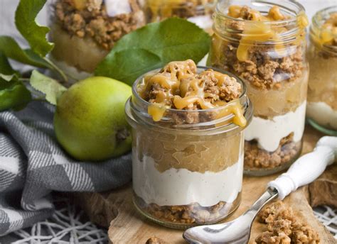 Schneller Apfel Käsekuchen im Glas Toastenstein