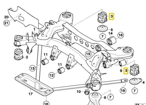 Subframe Mounting Rear E81 E82 E87 E88 E90 E91 E92 E93