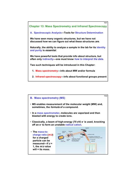 Pdf Chapter 13 Mass Spectrometry And Infrared Spectroscopy A Pdf Document 767635