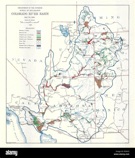 Colorado River Basin Map 1920s Hi Res Stock Photography And Images Alamy