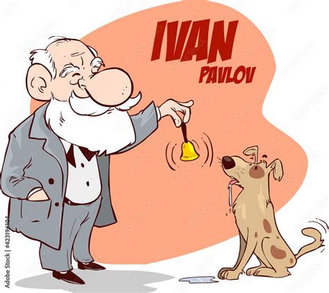 Russian Scientist And Physiologist Ivan Pavlov With A Dog Vector De