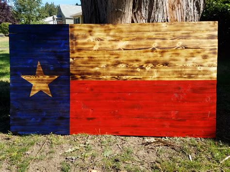 Rustic wooden Texas State Flag | Etsy