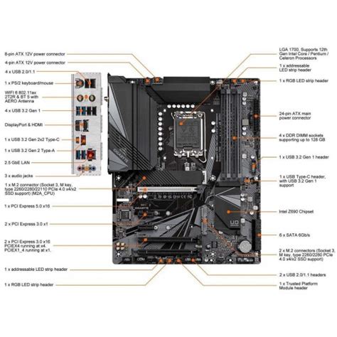 Gigabyte Intel Z690 UD AX DDR5 PCIe 5 0 ATX Motherboard Z690 UD AX