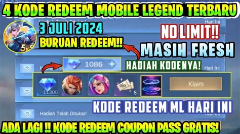 No Limit Kode Redeem Ml Terbaru Kode Redeem Mobile Legends Kode Redeem