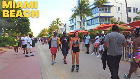 4k Miami Beach Virtual Walk South Beach Ocean Drive Miami Fl Youtube