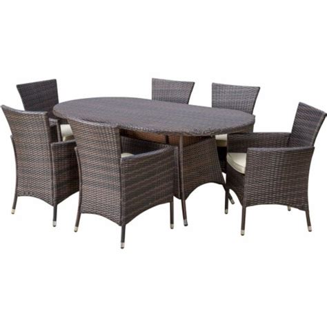 Noble House Dana Piece Wicker Patio Dining Set In Brown Ralphs