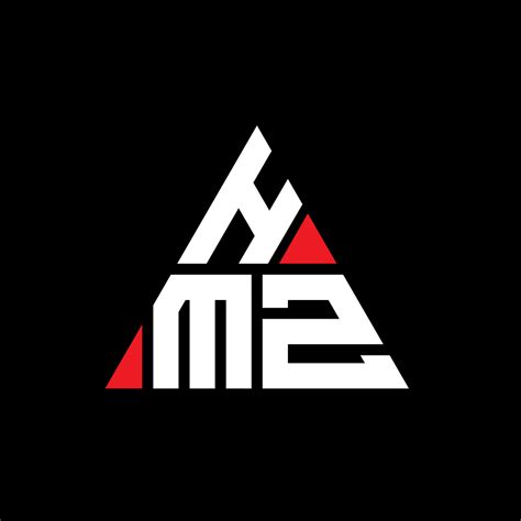 Diseño De Logotipo De Letra Triangular Hmz Con Forma De Triángulo Monograma De Diseño Del