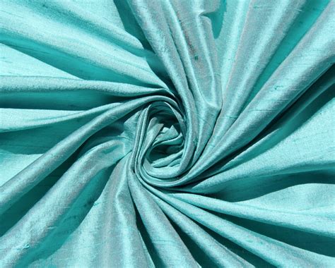 Tiffany Blue 100 Dupioni Silk Fabric Yardage By By Designersneeds