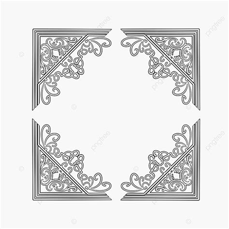 European Border Hd Transparent Diamond Shaped European Pattern Border