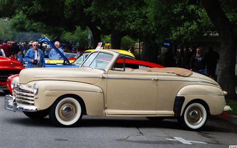 Ford Deluxe Convertible Club Coupe With Top Down Beige With Tan