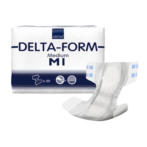 Abena 308852 Unisex Adult Incontinence Brief Delta Form M1 Medium