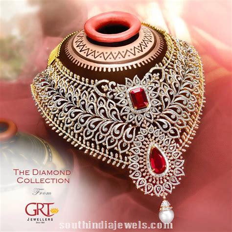 Bridal Diamond Choker Necklace From Grt South India Jewels