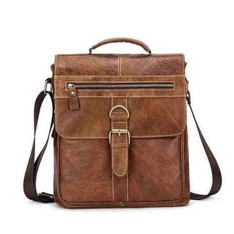 Brown Mens Leather Sling Bag at Rs 850/piece in Jodhpur | ID: 20847122597