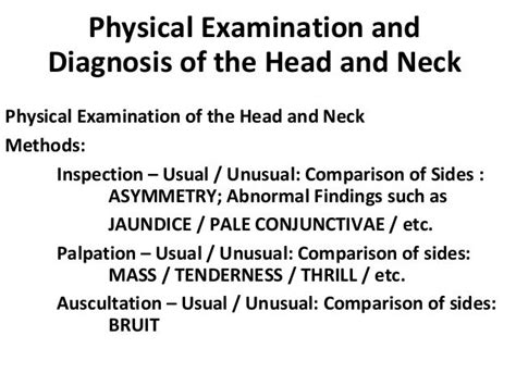 Physical Examination And Diagnosis Of The Head And Neck Rojoson 1