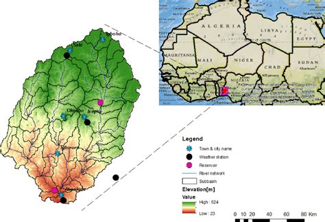 The Ogun River Basin Located In Nigeria Showing The Swat Delineated Download Scientific Diagram