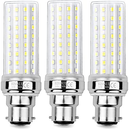 HZSANUE B22 LED Mais Lampen 20W 6000K Tageslichtweiß 2200Lm B22