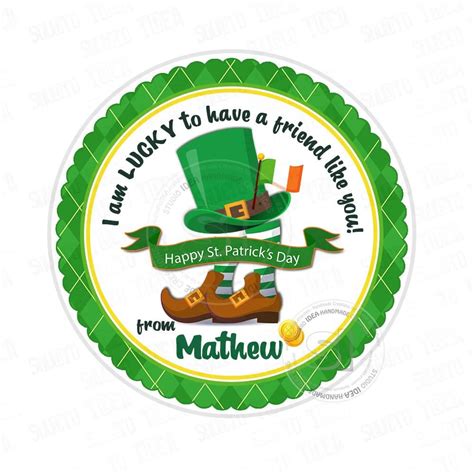 Happy St Patrick S Day Printable Tag St Patrick S Day D I Y Tags You