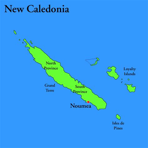 New Caledonia Map And New Caledonia Satellite Images