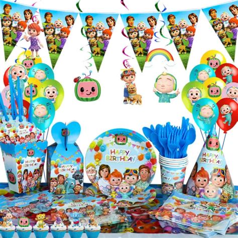 Cocomelon Tablecover Cocomelon Balloon Party Decoration Birthday Banner