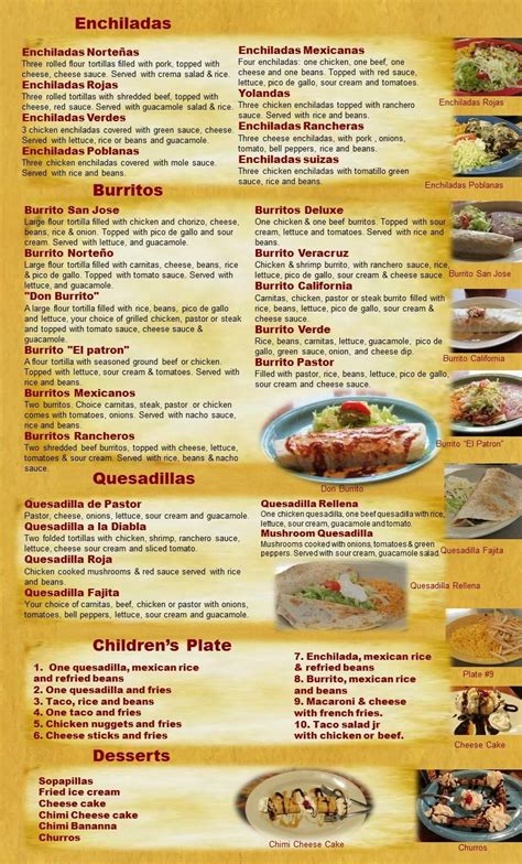 Menu At El Patron Mexican Grill Restaurant Edgerton