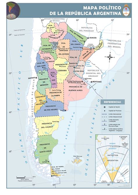 Mapa De Argentina Con Nombres Provincias Y Capitales Para Descargar E