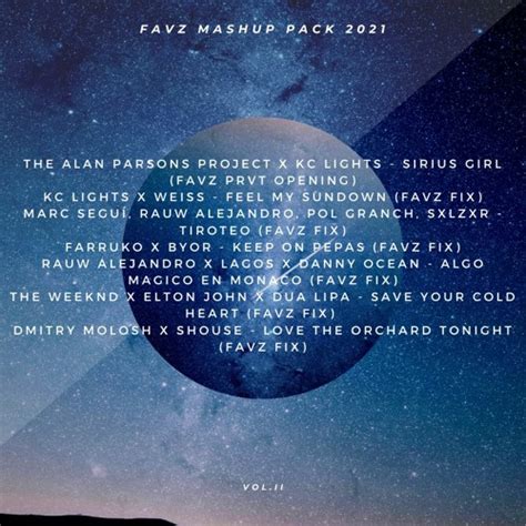 Stream Favz Mashup Pack 2021 Vol Ii 7 Tracks By Favz Listen