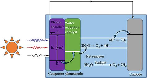 Schematic Representation Of Photoelectrochemical Water Splitting