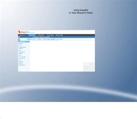 Easybib Notebook Tutorial