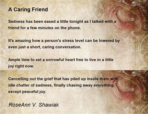 Caring Poems For Friends