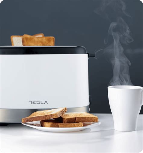 Тостер за хляб Tesla TS300BWX, 800W, 7 степени, За две филийки ...
