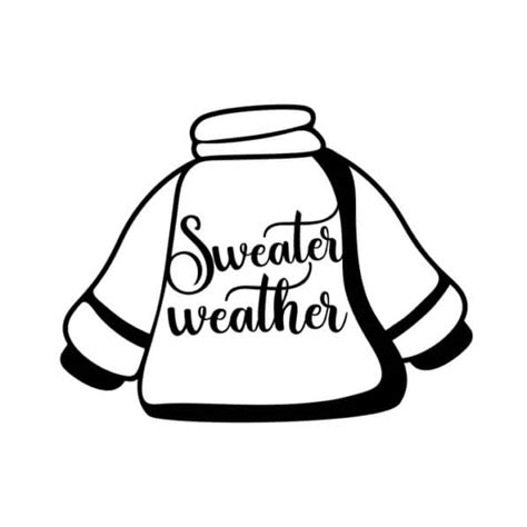 Download Sweater Weather Art Project Black And White Drawing Of
