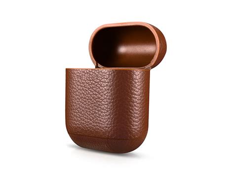 Leather AirPod Case (Pebble/Brown) | iDownloadBlog