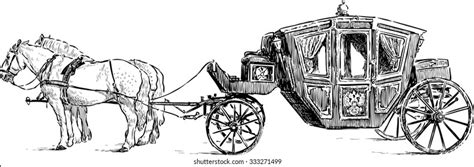 Horse Carriage Drawing