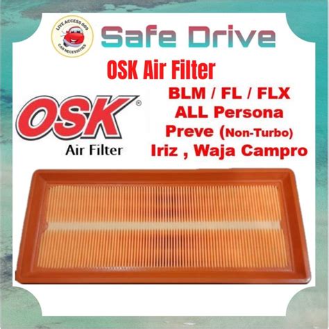 LA009 OSK Air Filter Proton Iriz All Persona Preve Non Turbo