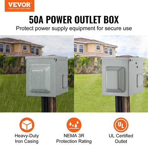 Vevor Temporary Power Outlet Panel Volt Rv Power Outlet Box