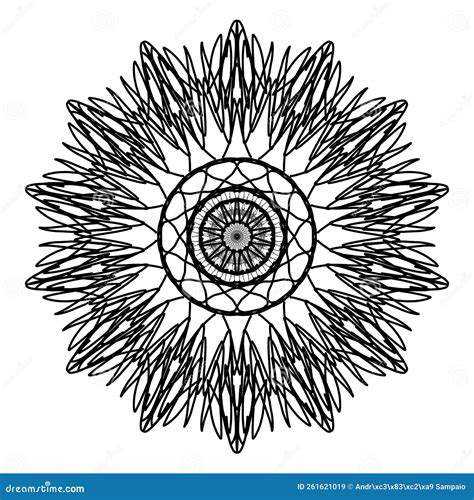 Decorative Mandala Illustration For Adult Coloring Well Organized And