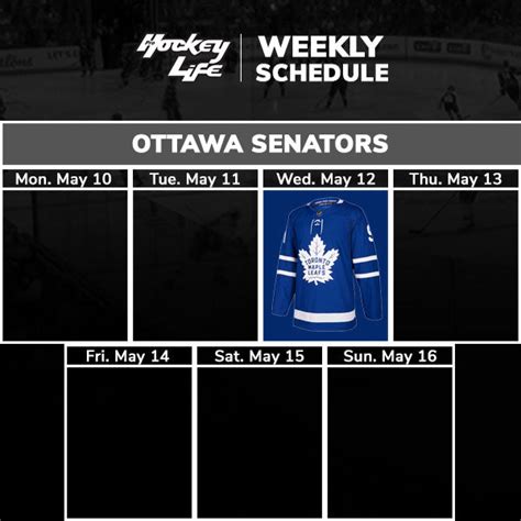 Ottawa Senators Schedule – Pro Hockey Life