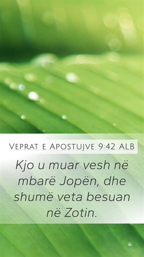 Veprat e Apostujve 9 42 ALB Mobile Phone Wallpaper Kjo u muar vesh në