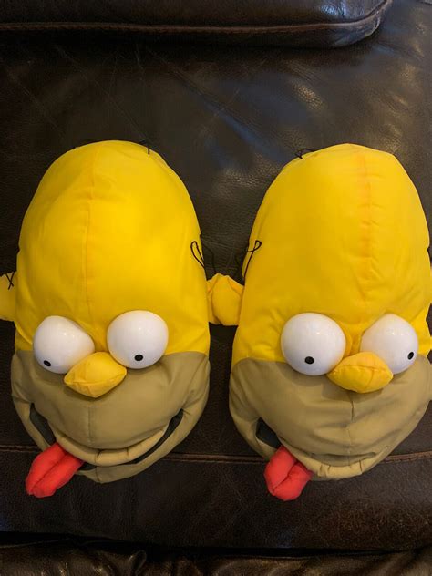 Vtg The Simpsons Adult Large Collectable Homer Simpson Slippers Ebay