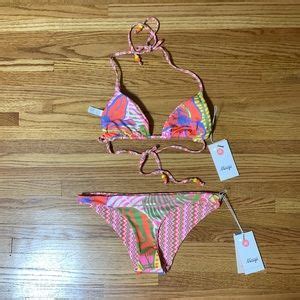 Maaji Swim Maaji Swimsuit Bikini Set Wavy Zigzag Print Reversible