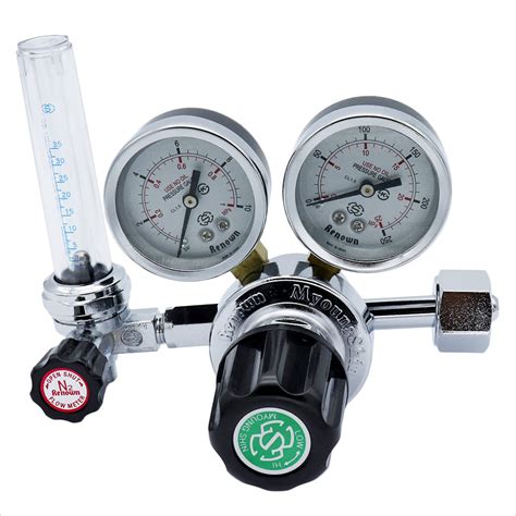 Nitrogen N2 Gas Regulator With Two Pressure Gauges And Flow Meters