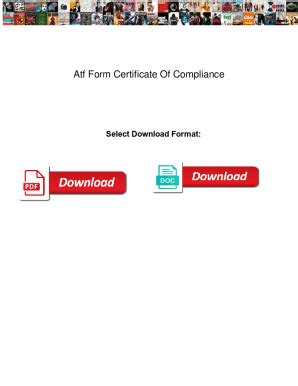 Fillable Online Atf Form Certificate Of Compliance Atf Form