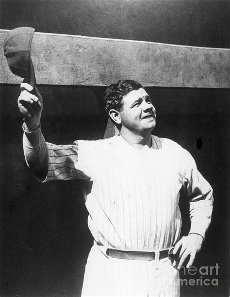 Babe Ruth Salutes The Crowd Poster By Transcendental Graphics Photos