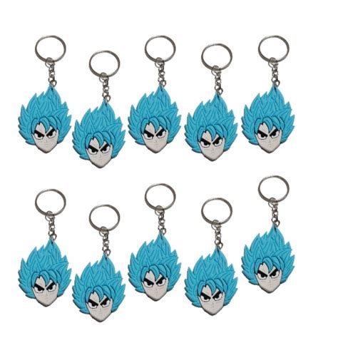 10 Chaveiro Emborrachado Goku Dragon Ball Para Lembrancinhas Shopee