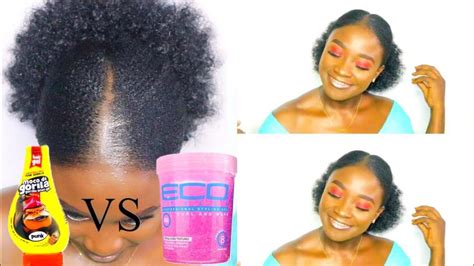 Gorilla Snot Gel Vs Eco Styler Gel On Short Natural Hair Youtube