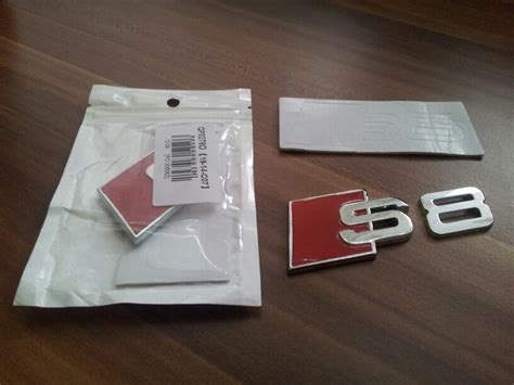 3D Aluminum Audi S Line S3 S4 S5 S8 Stickers