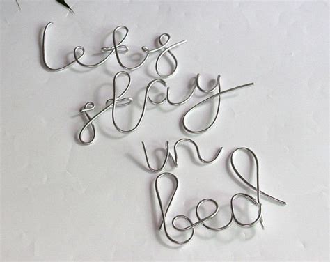 Wire Word Art Goodnight Sign Wire Writing Wire Signmetal Etsy Word