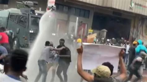 Kenyan Police Use Water Cannon And Tear Gas Against Protesters In