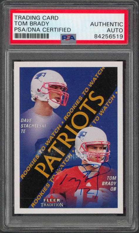 Lot Detail - Tom Brady Signed 2000 Fleer Traditions #352 Rookie Card ...